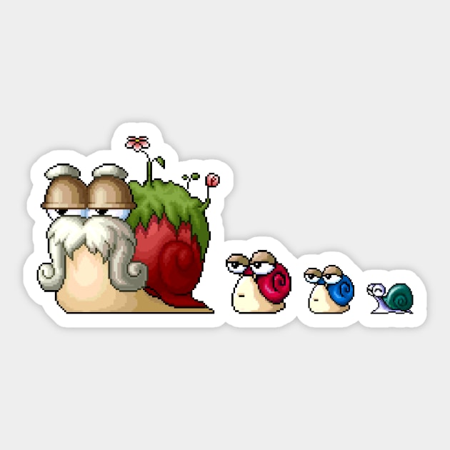 MapleStory Snail Evolution Maplestory Sticker TeePublic